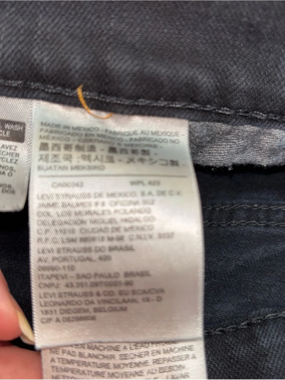 Levi's Black Denim Jeans with Leather Patch Mens. J-14